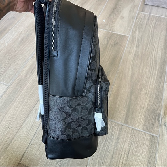 Coach West Backpack In Signature Canvas With Varsity Stripe - Picture 4 of 11